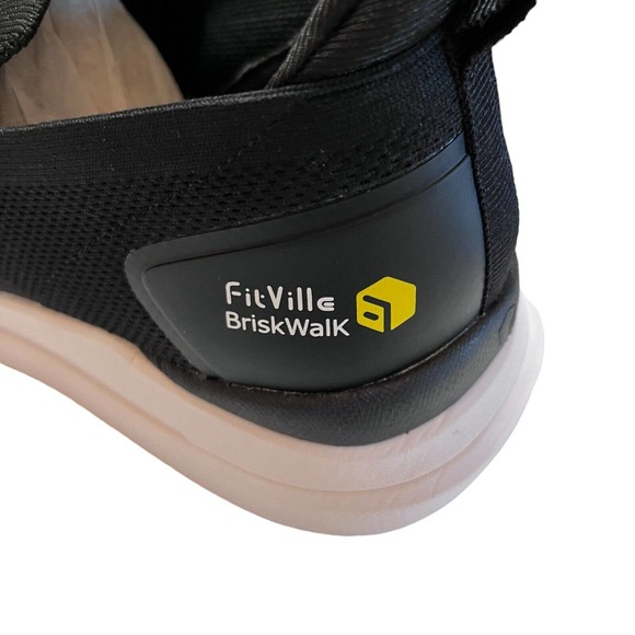 FitVille Women/Men Recovery Slip On Casual Comfort Shoes BriskWalk Black 8/6.5W - Picture 5 of 11